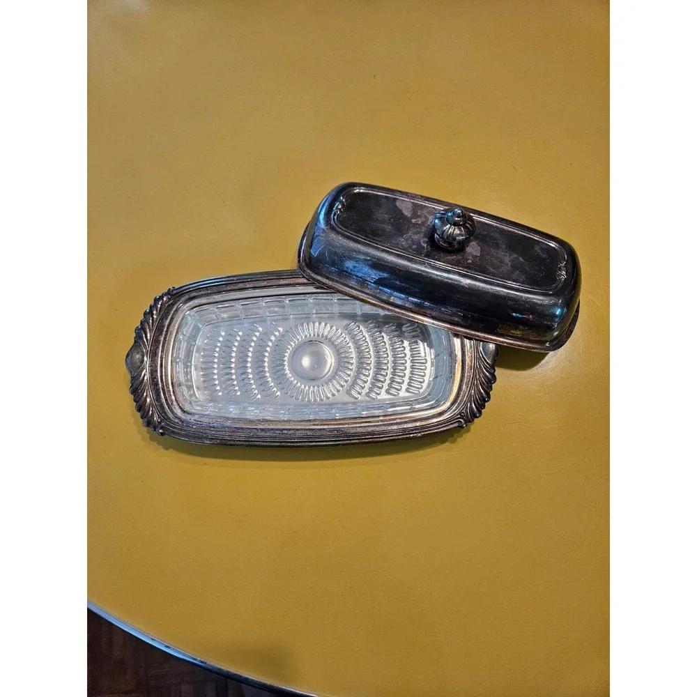 Oneida LTD Silver Plated, Butter Dish Vintage